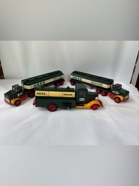 Lot Of 3 Vintage 1980’s HESS Toy Tanker Trucks None Of The 3 Complete